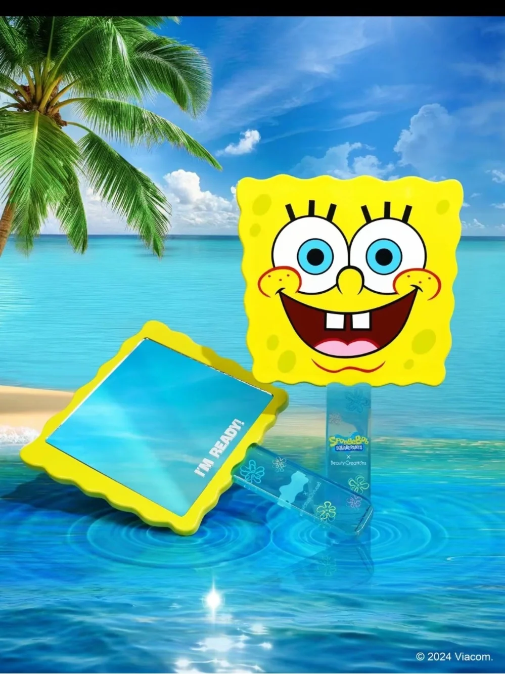 Beauty Creations SpongeBob SquarePants Handheld Makeup Mirror BNIB